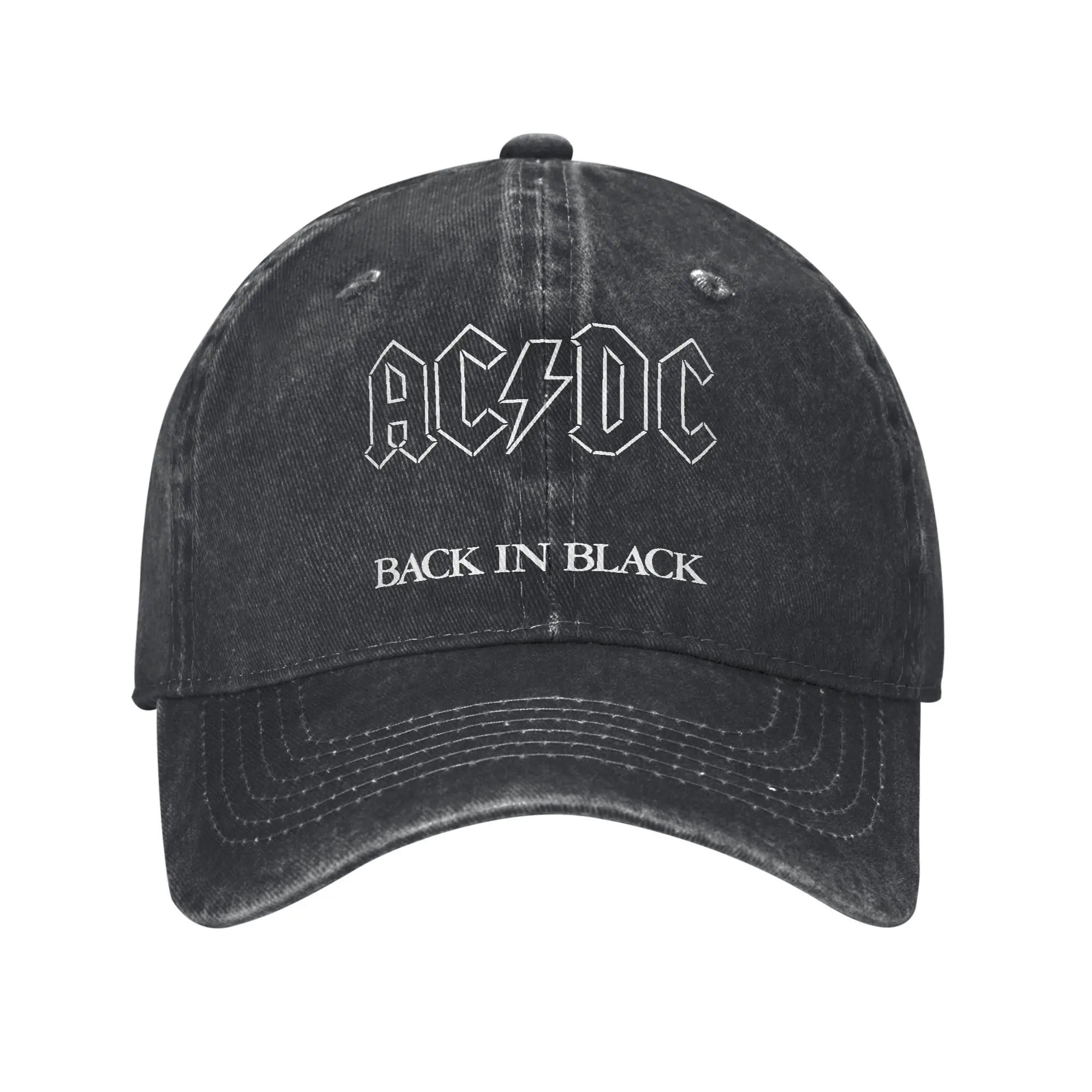 AC/DC Thunderstruck Rock Band Cap – Black Metal Baseball Hat
