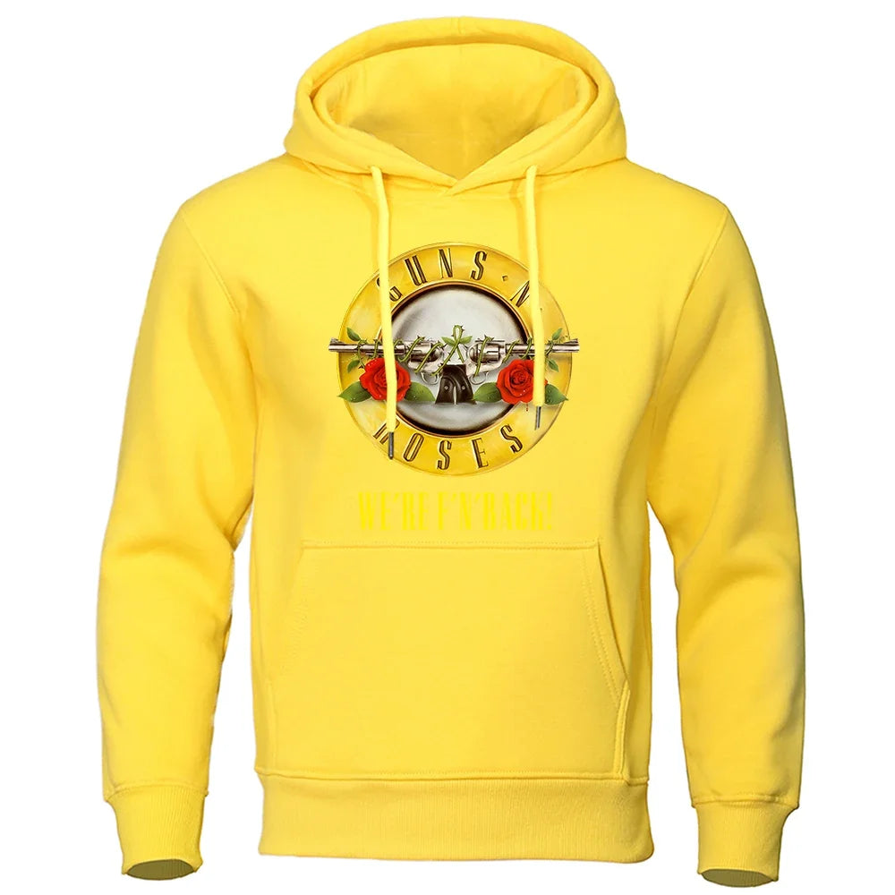 Guns N’ Roses Hoodie – “We Are F Back” Heavy Rock Pullover"