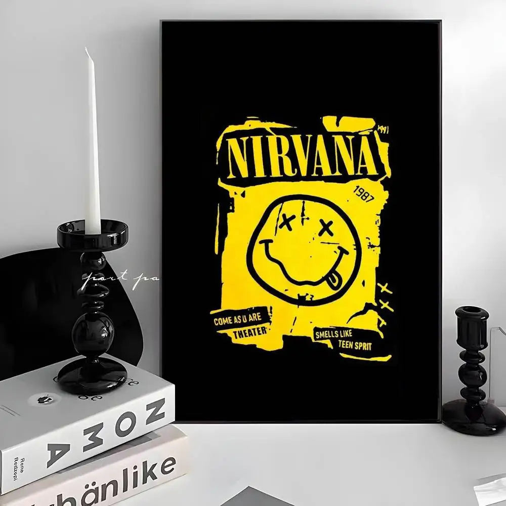 Nirvana Classic Poster – Iconic Rock Band Wall Art for True Fans