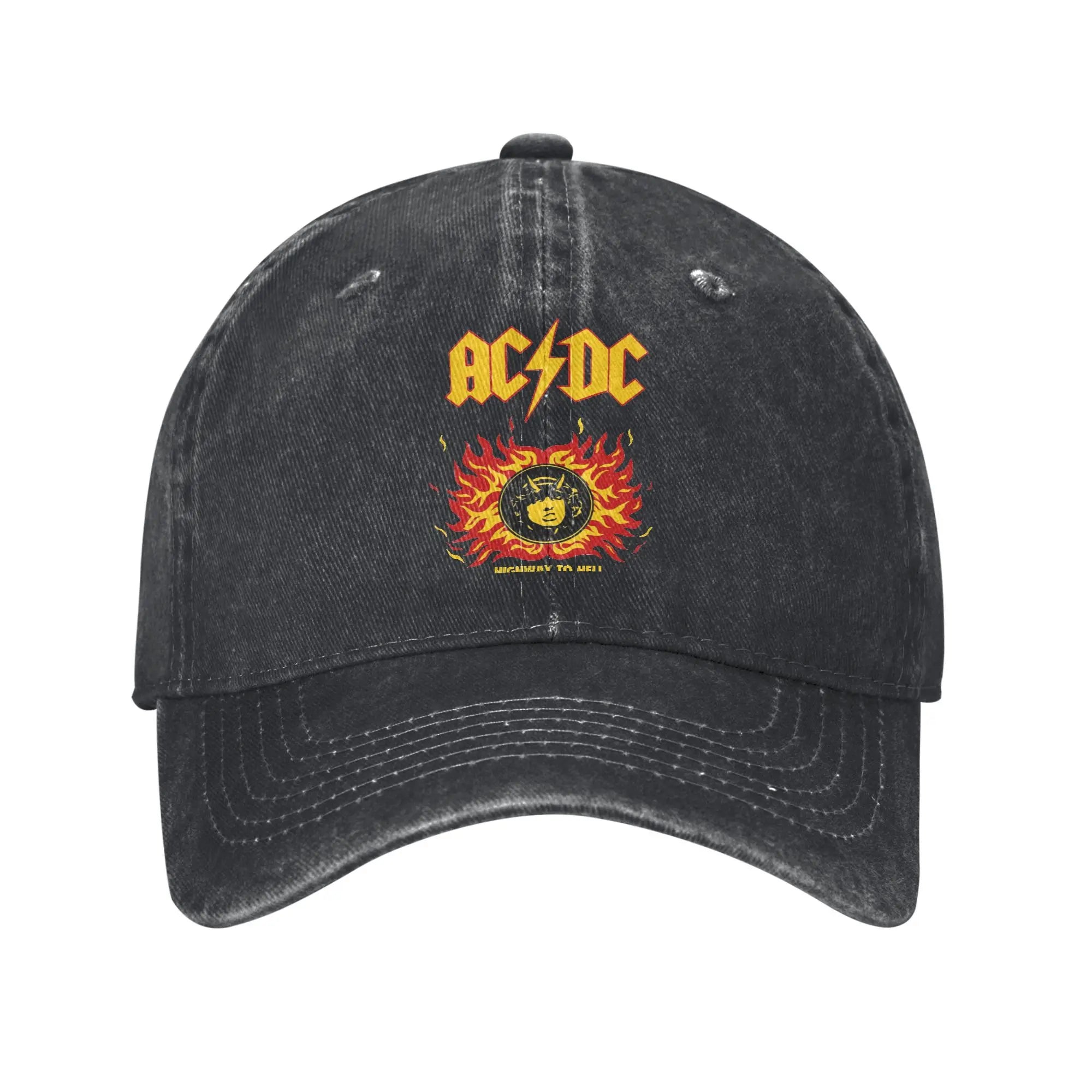 AC/DC Thunderstruck Rock Band Cap – Black Metal Baseball Hat