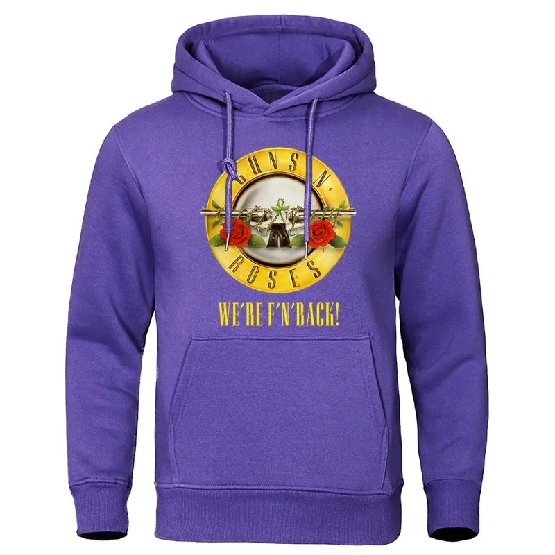 Guns N’ Roses Hoodie – “We Are F Back” Heavy Rock Pullover"