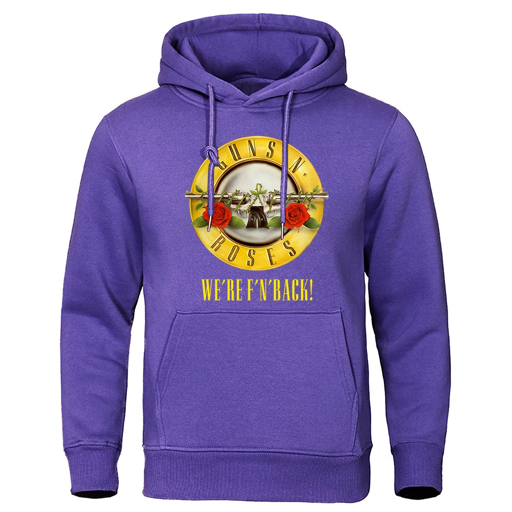Guns N’ Roses Hoodie – “We Are F Back” Heavy Rock Pullover"