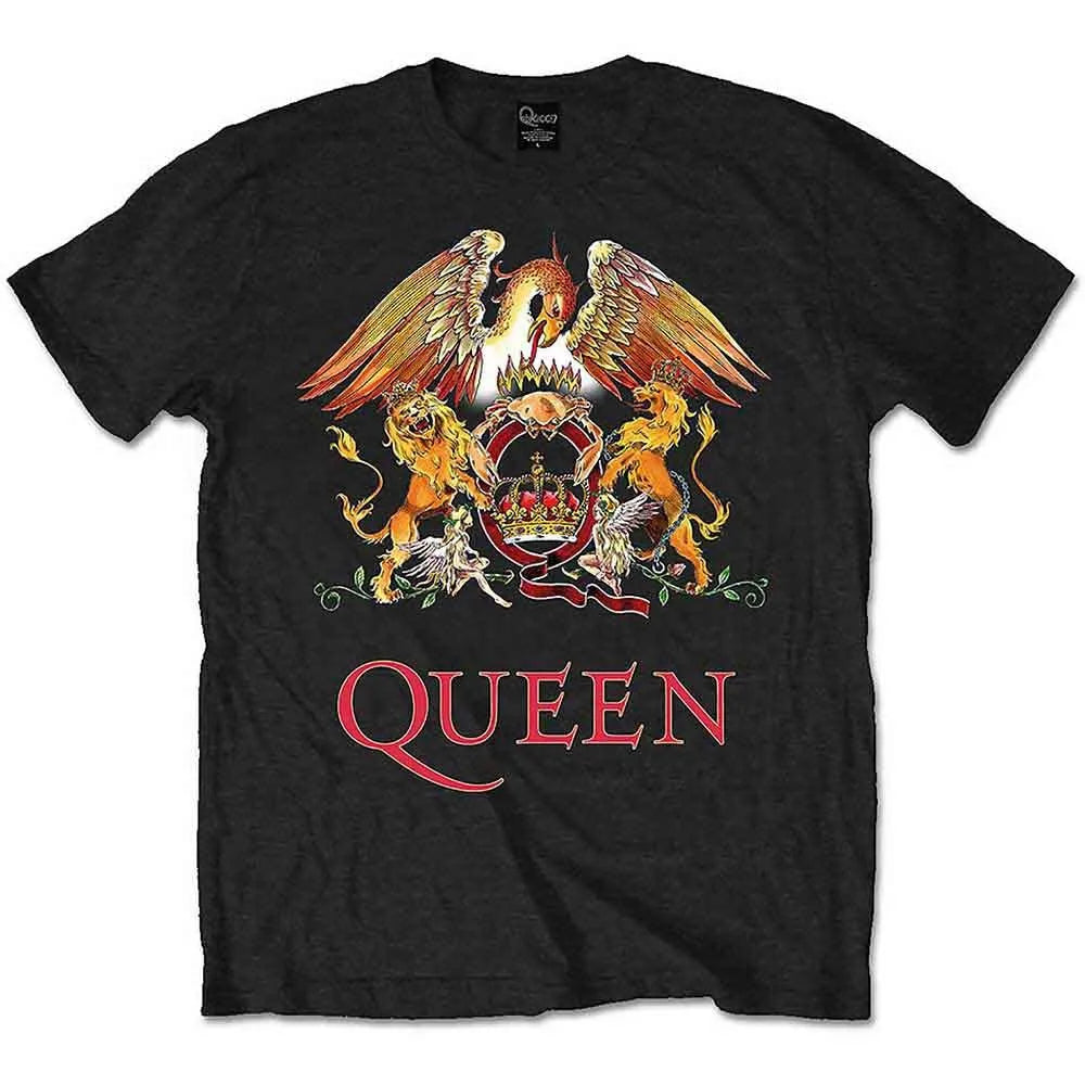 Queen Classic Crest T-Shirt – Iconic Rock Band Logo Tee