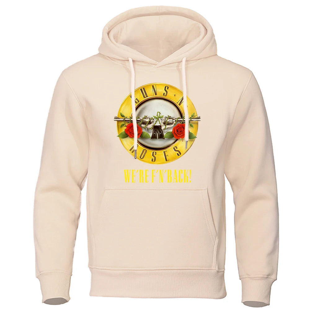 Guns N’ Roses Hoodie – “We Are F Back” Heavy Rock Pullover"
