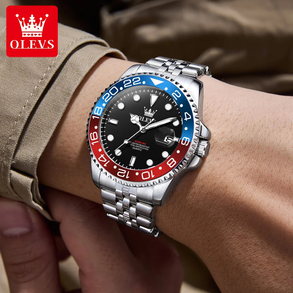 OLEVS 5657 Men’s Luxury Quartz Watch Waterproof Luminous Date Week