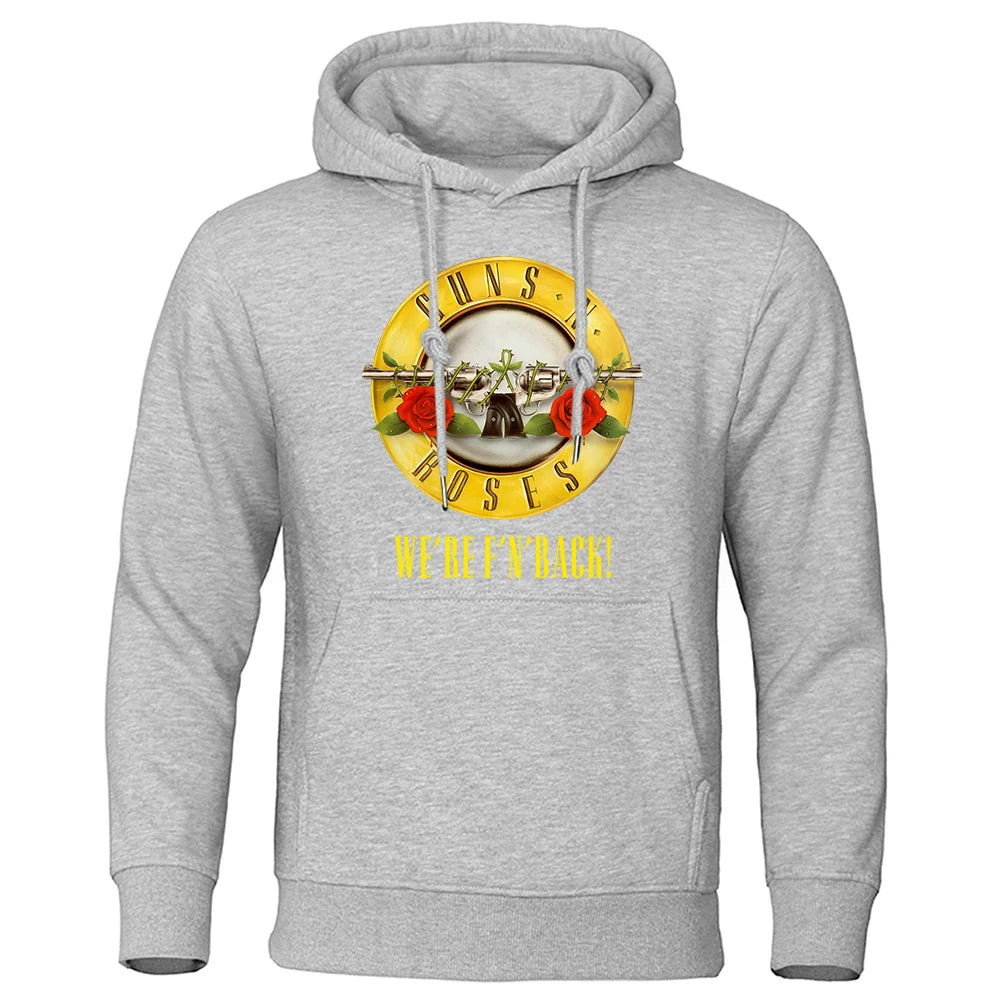 Guns N’ Roses Hoodie – “We Are F Back” Heavy Rock Pullover"