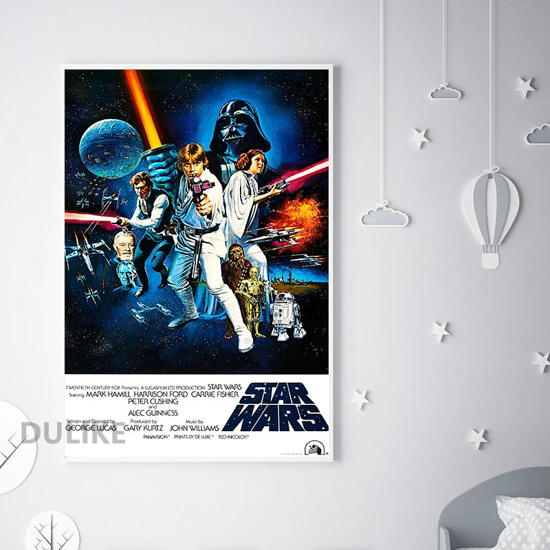Star Wars Episode IV A New Hope Movie Poster A2 42x60 cm Vintage Film Wall Art