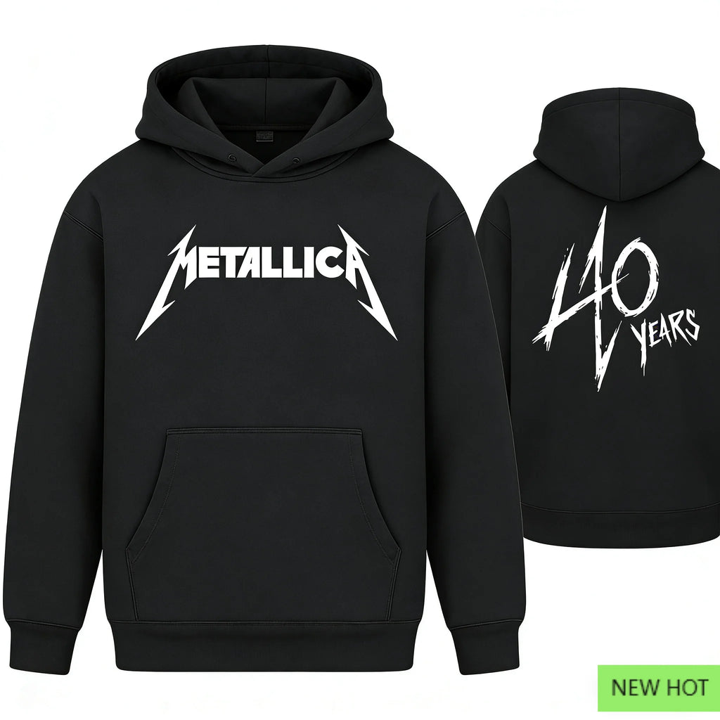 Metallica 40 Years Hoodie – Heavy Metal Rock Band Pullover