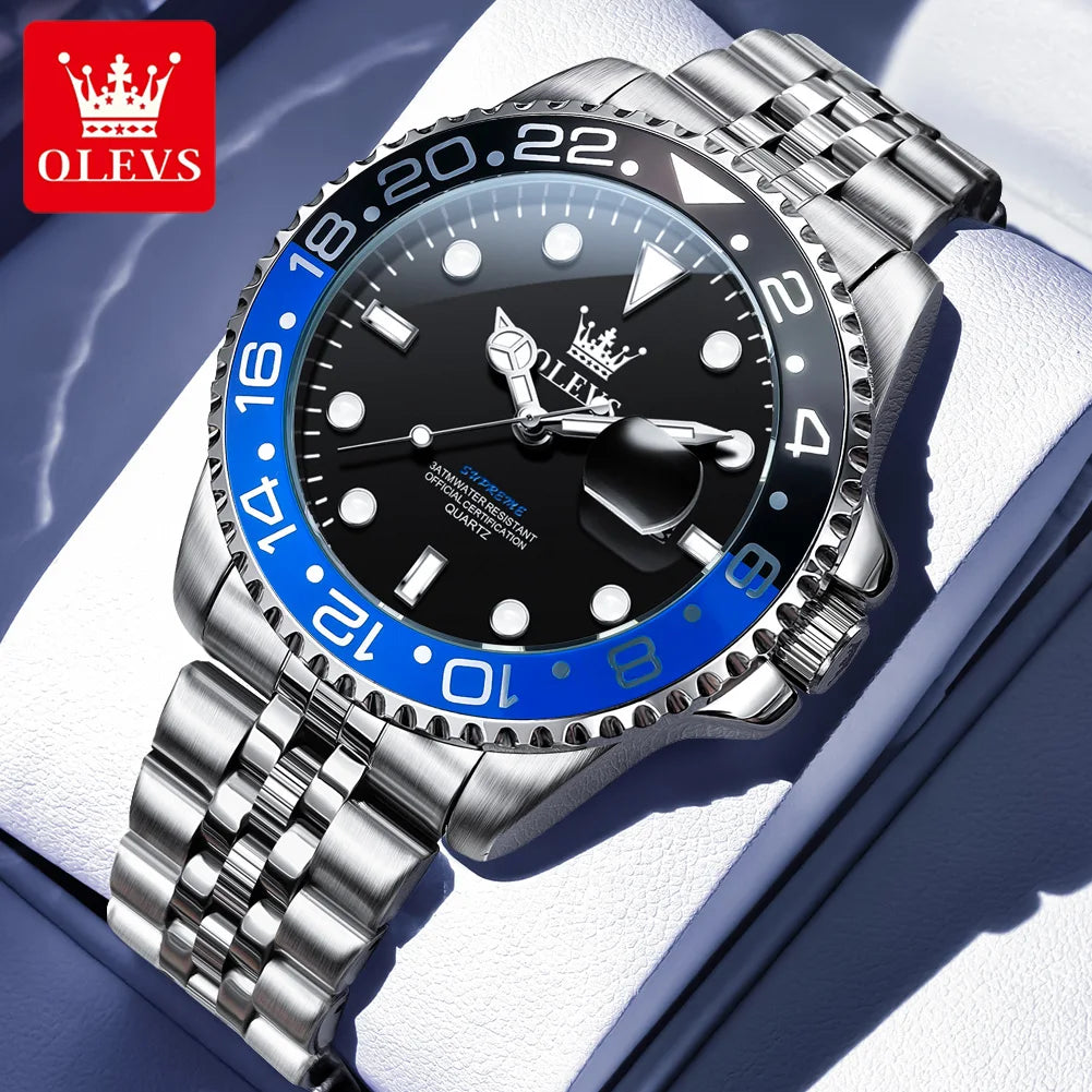 OLEVS 5657 Men’s Luxury Quartz Watch Waterproof Luminous Date Week