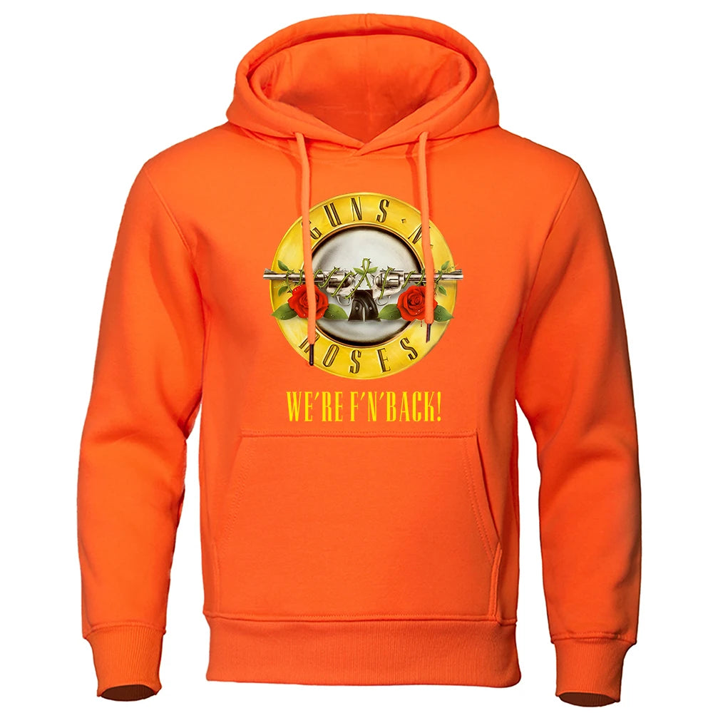 Guns N’ Roses Hoodie – “We Are F Back” Heavy Rock Pullover"