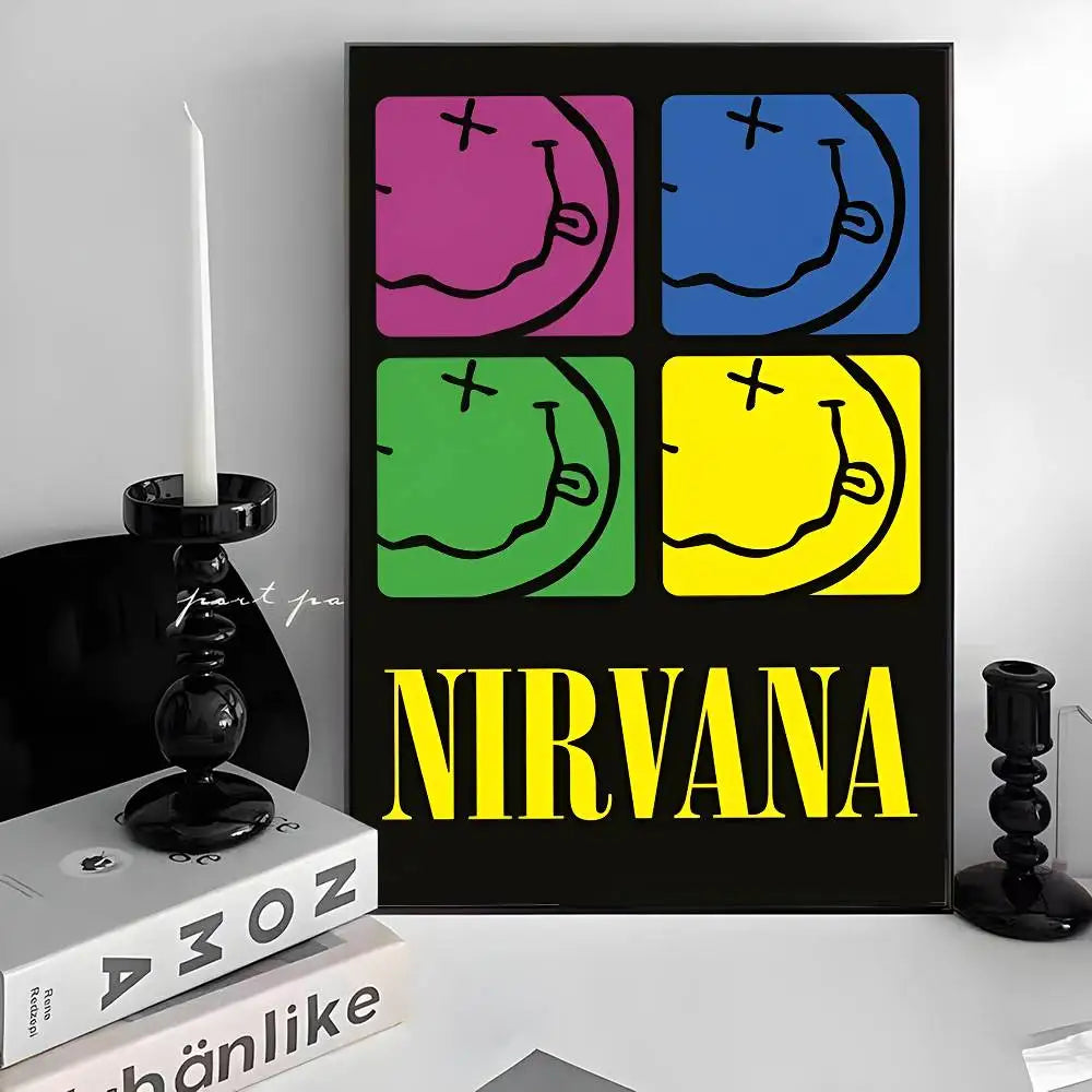Nirvana Classic Poster – Iconic Rock Band Wall Art for True Fans