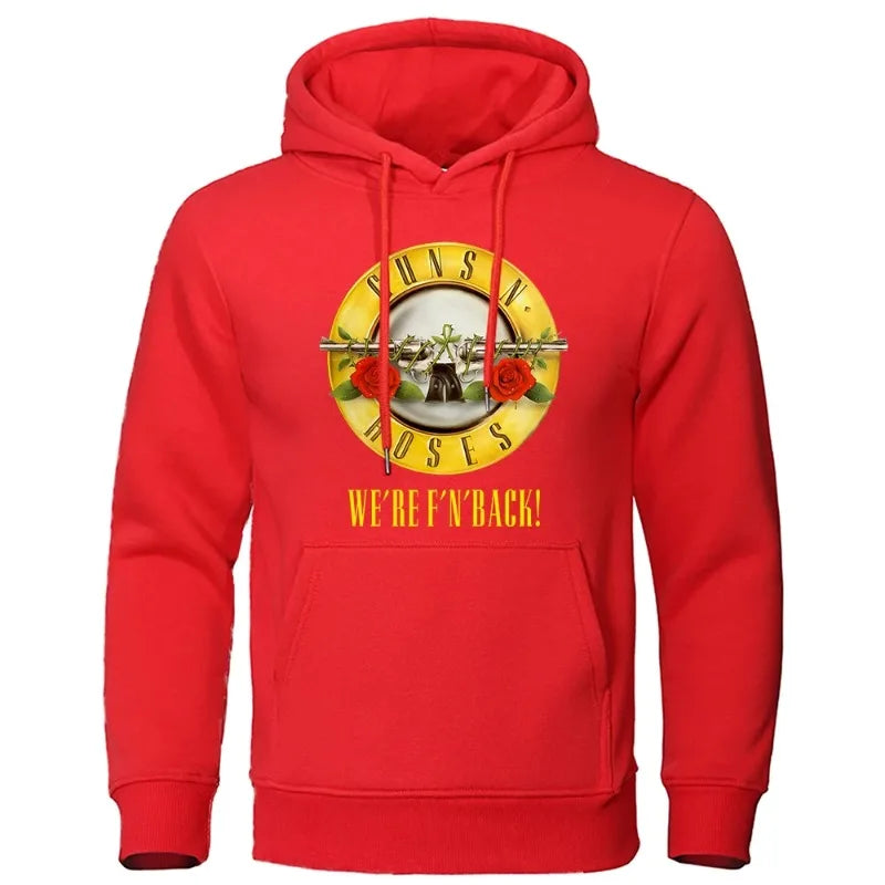 Guns N’ Roses Hoodie – “We Are F Back” Heavy Rock Pullover"
