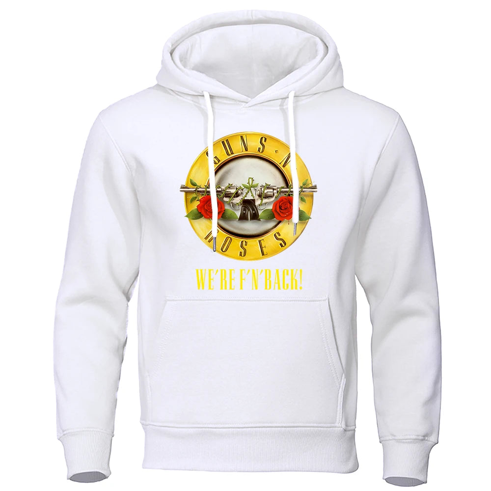 Guns N’ Roses Hoodie – “We Are F Back” Heavy Rock Pullover"