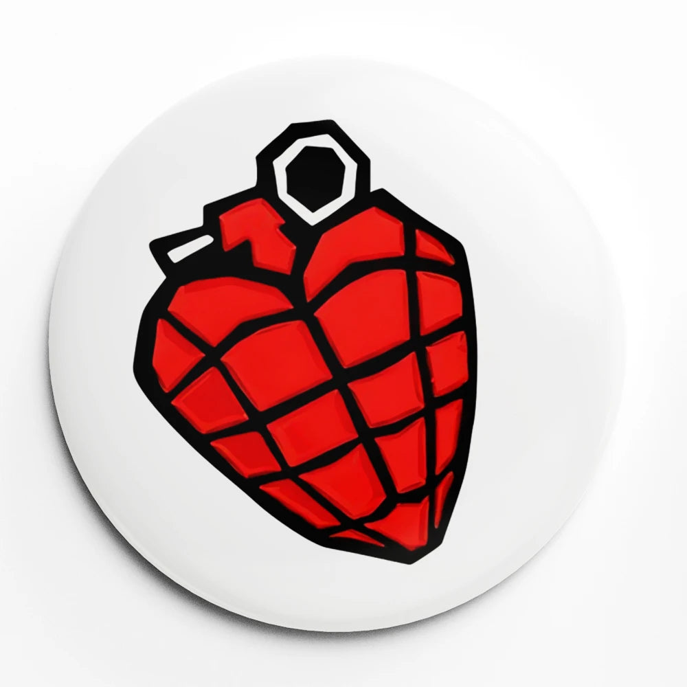 Green Day Button Pin – 58mm Rock Band Lapel Brooch for Fans