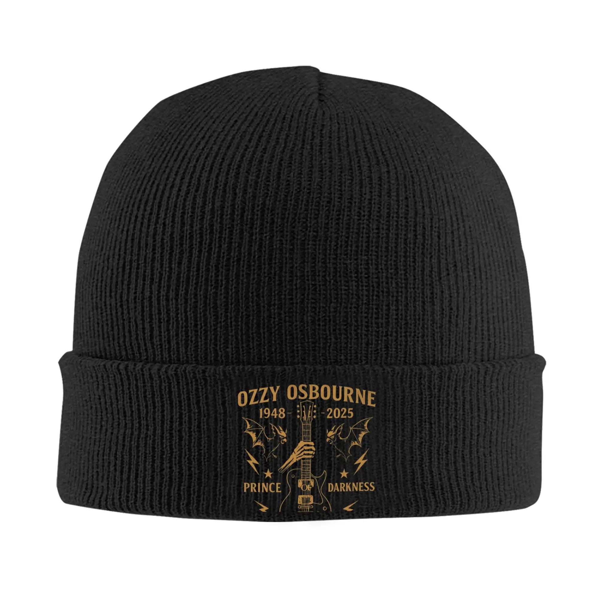 Ozzy Osbourne Beanie – Prince of Darkness 1948–2025 Tribute Winter Hat