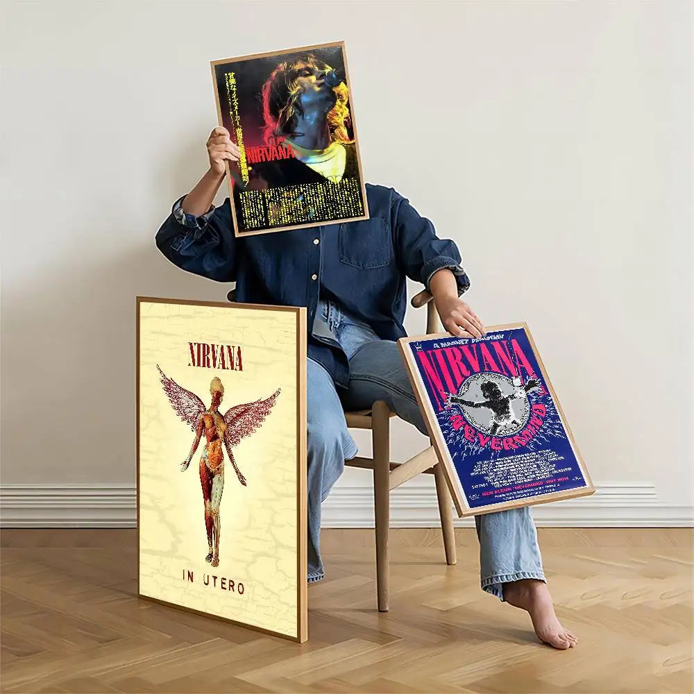 Nirvana Classic Poster – Iconic Rock Band Wall Art for True Fans