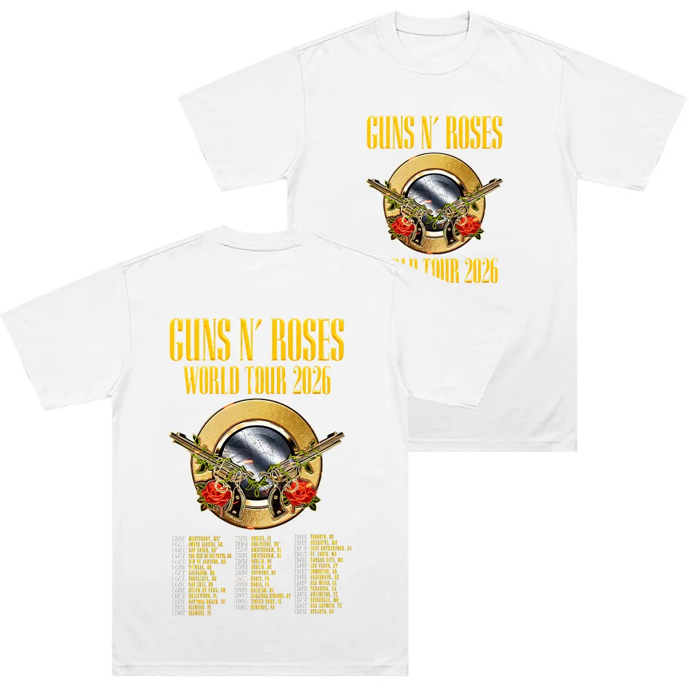 Guns N’ Roses World Tour 2026 T-Shirt – Classic Hard Rock Band Tee