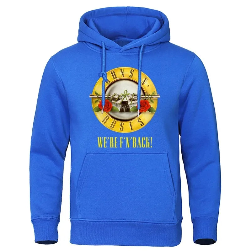 Guns N’ Roses Hoodie – “We Are F Back” Heavy Rock Pullover"