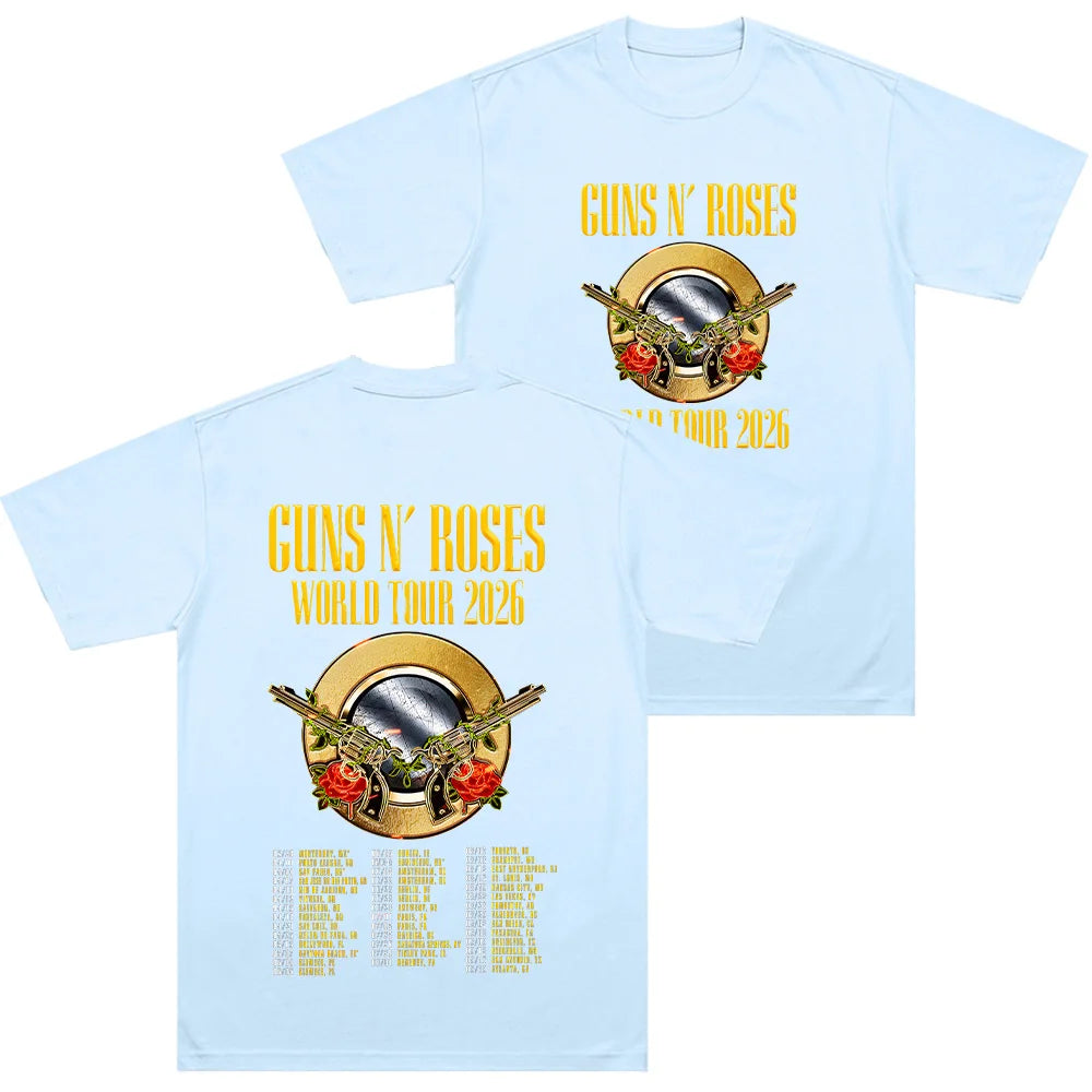 Guns N’ Roses World Tour 2026 T-Shirt – Classic Hard Rock Band Tee