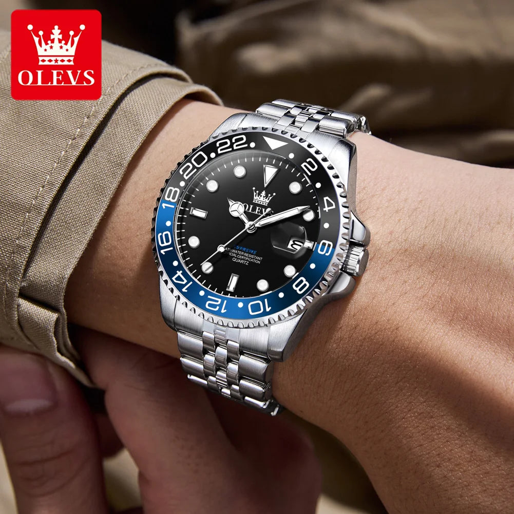 OLEVS 5657 Men’s Luxury Quartz Watch Waterproof Luminous Date Week