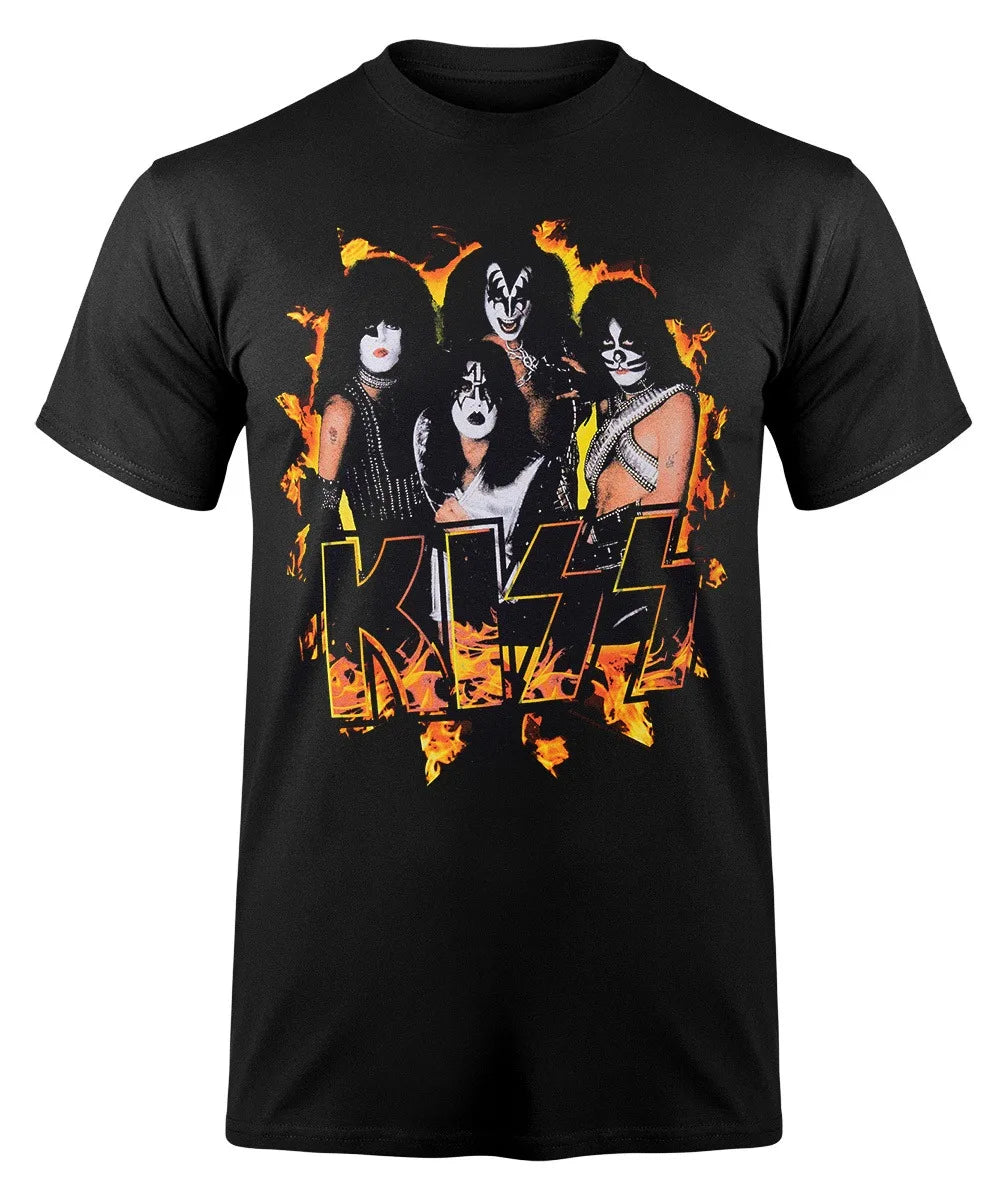 KISS Band Members T-Shirt – Classic Rock Iconic Faces Tee