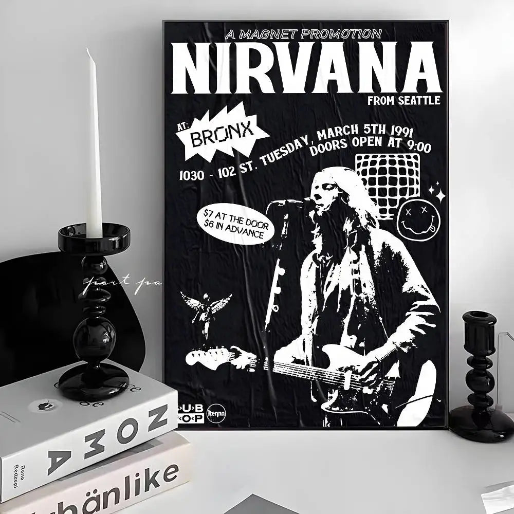 Nirvana Classic Poster – Iconic Rock Band Wall Art for True Fans