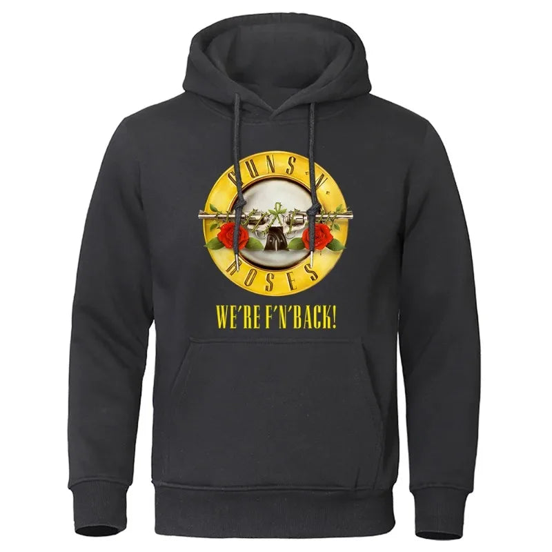 Guns N’ Roses Hoodie – “We Are F Back” Heavy Rock Pullover"