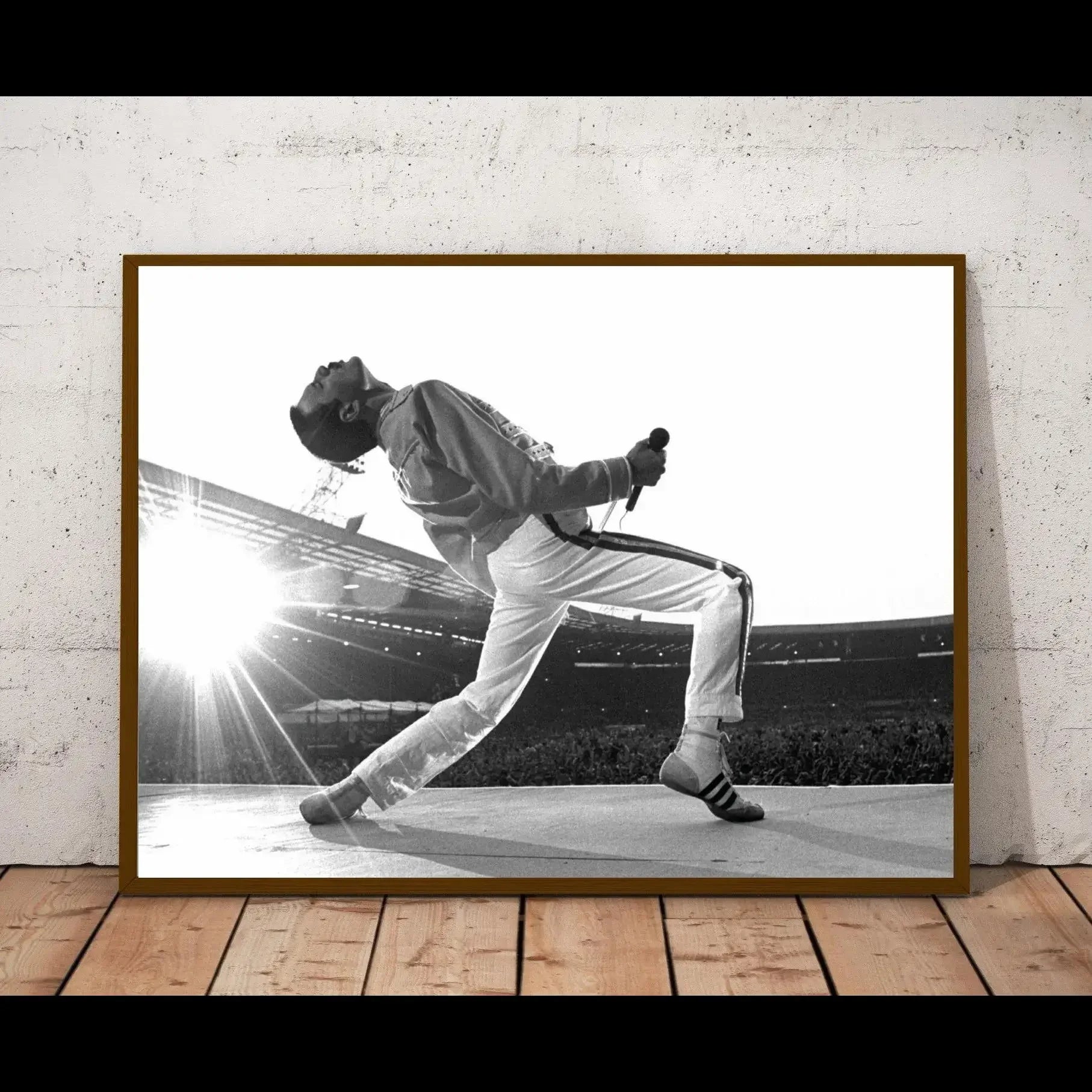 Freddie Mercury Canvas Wall Art – Vintage Queen Live Music Print