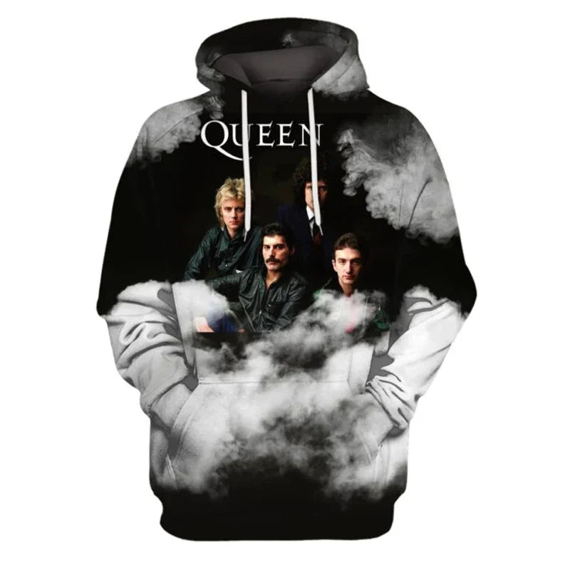 Queen Hoodie – Freddie Mercury Classic Rock Pullover for True Fans
