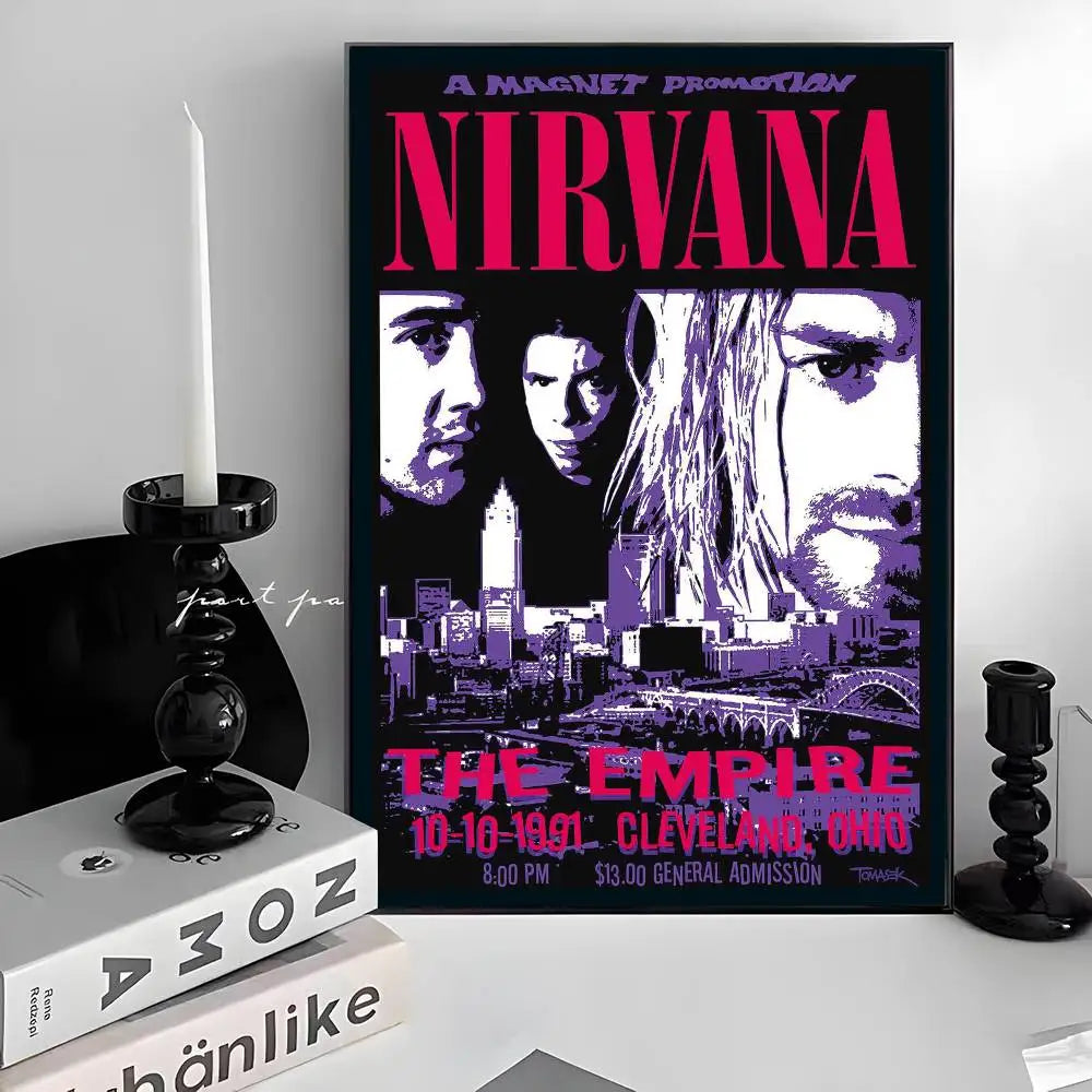 Nirvana Classic Poster – Iconic Rock Band Wall Art for True Fans