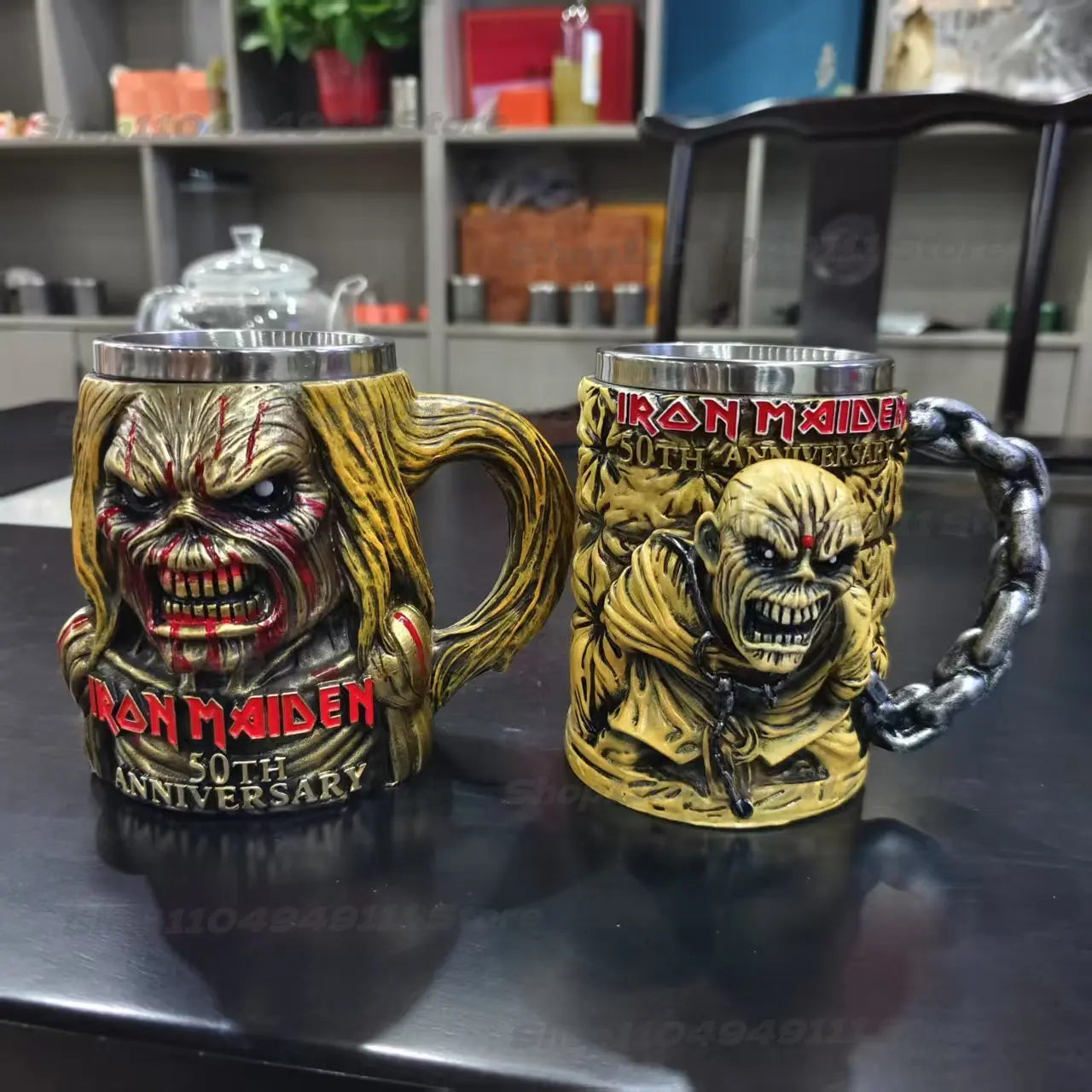 Iron Maiden 50th Anniversary Coffee Cup – Stainless Steel Metal Mug