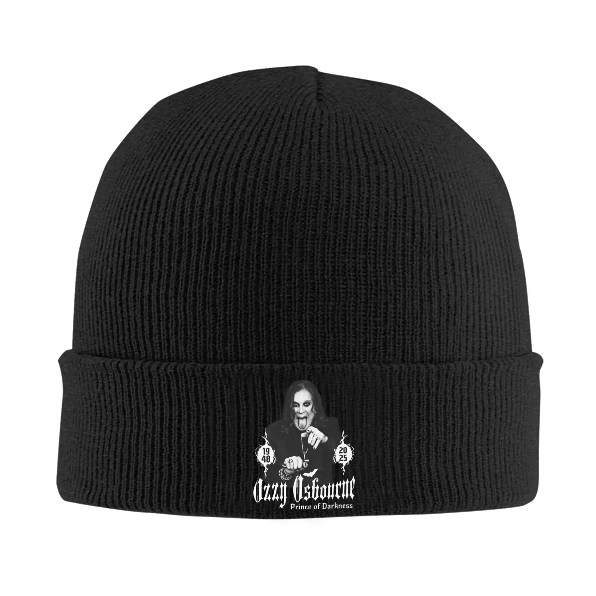 Ozzy Osbourne Beanie – Prince of Darkness 1948–2025 Tribute Winter Hat