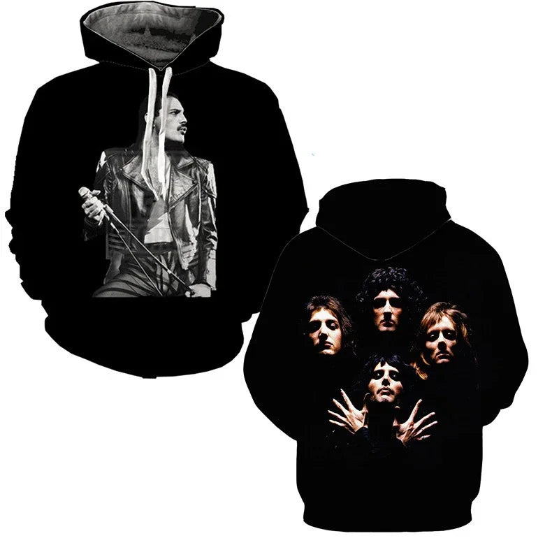 Queen Hoodie – Freddie Mercury Classic Rock Pullover for True Fans