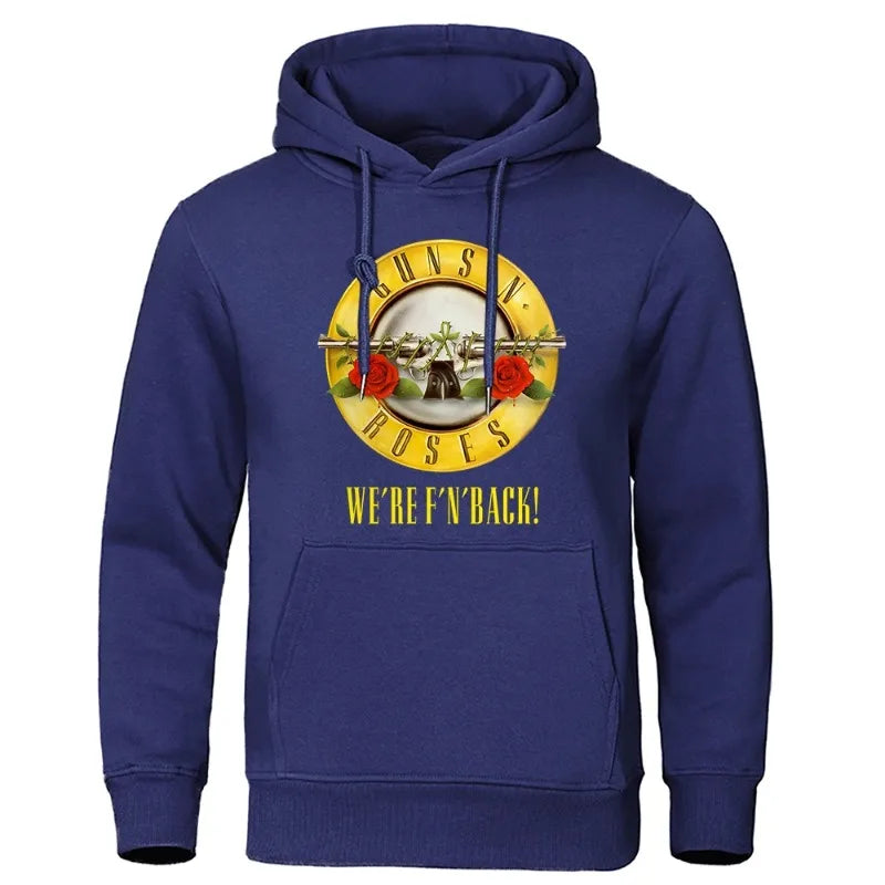 Guns N’ Roses Hoodie – “We Are F Back” Heavy Rock Pullover"