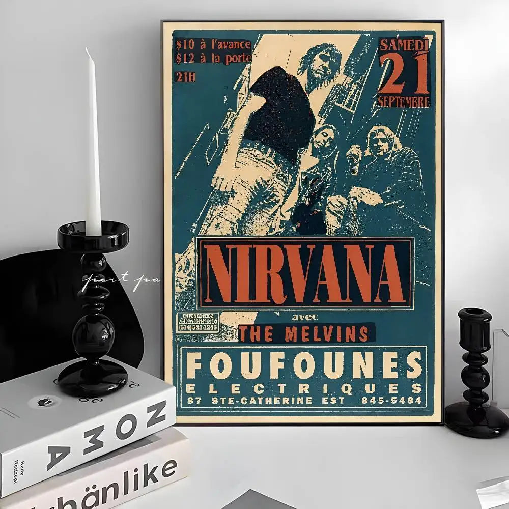 Nirvana Classic Poster – Iconic Rock Band Wall Art for True Fans