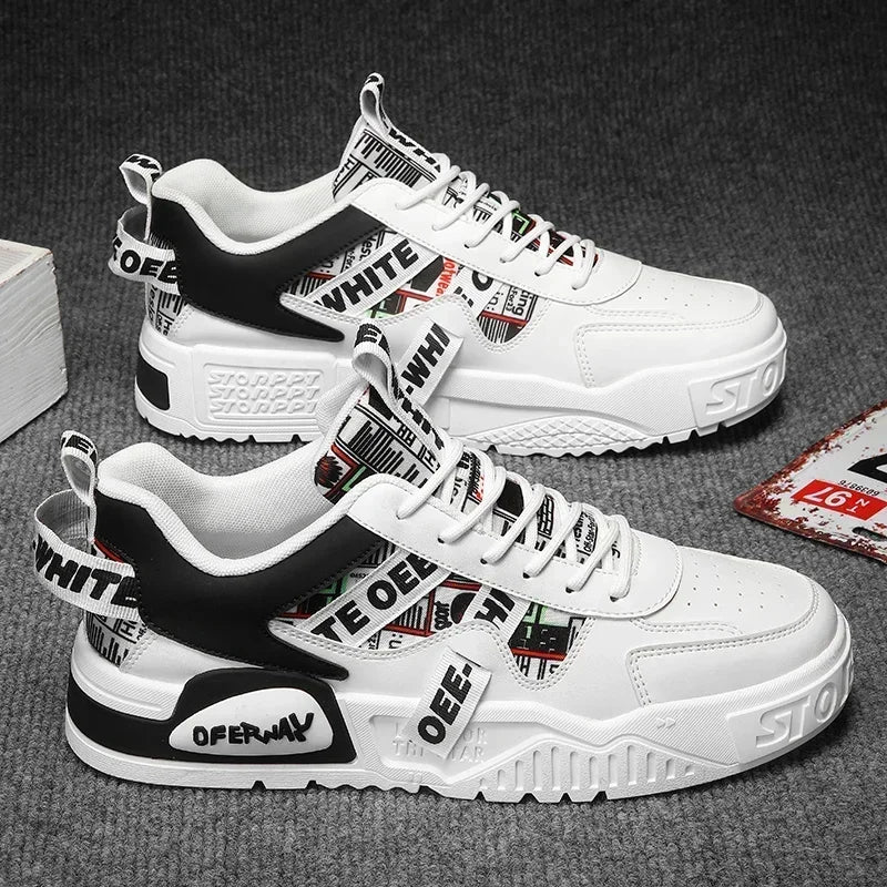 Mens Leather Sneakers Skateboard Running Shoes Casual Summer Sports Tennis Hiking