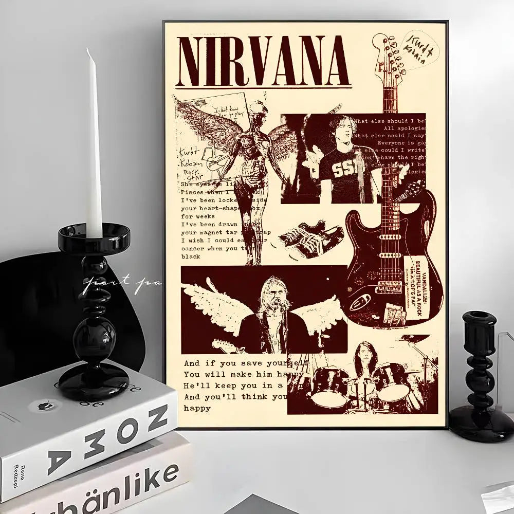 Nirvana Classic Poster – Iconic Rock Band Wall Art for True Fans