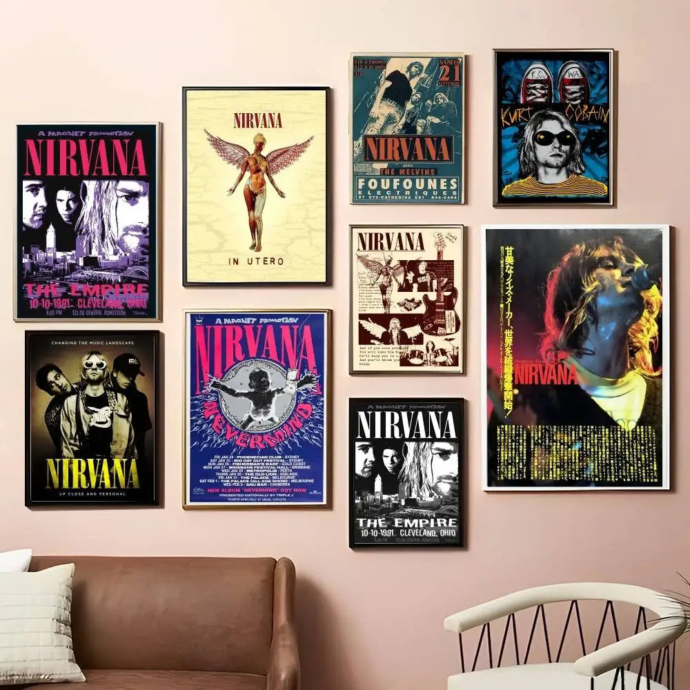 Nirvana Classic Poster – Iconic Rock Band Wall Art for True Fans