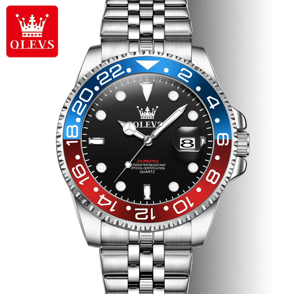 OLEVS 5657 Men’s Luxury Quartz Watch Waterproof Luminous Date Week