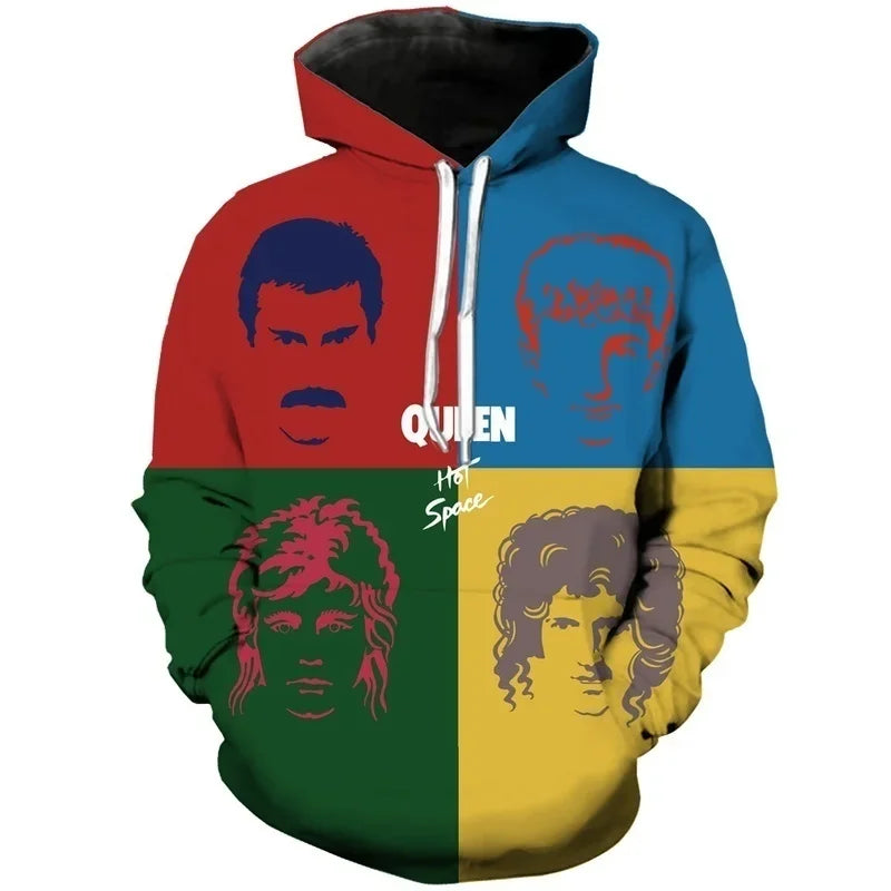 Queen Hoodie – Freddie Mercury Classic Rock Pullover for True Fans