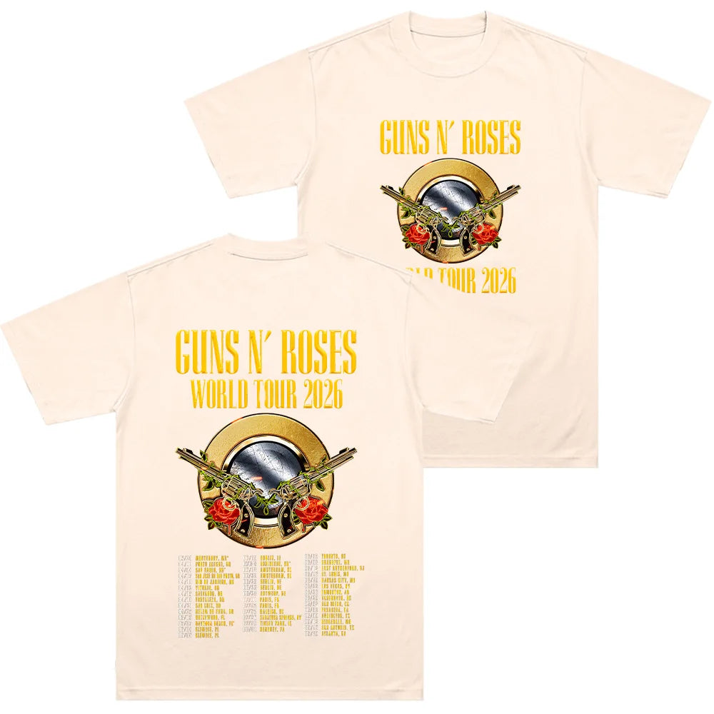 Guns N’ Roses World Tour 2026 T-Shirt – Classic Hard Rock Band Tee