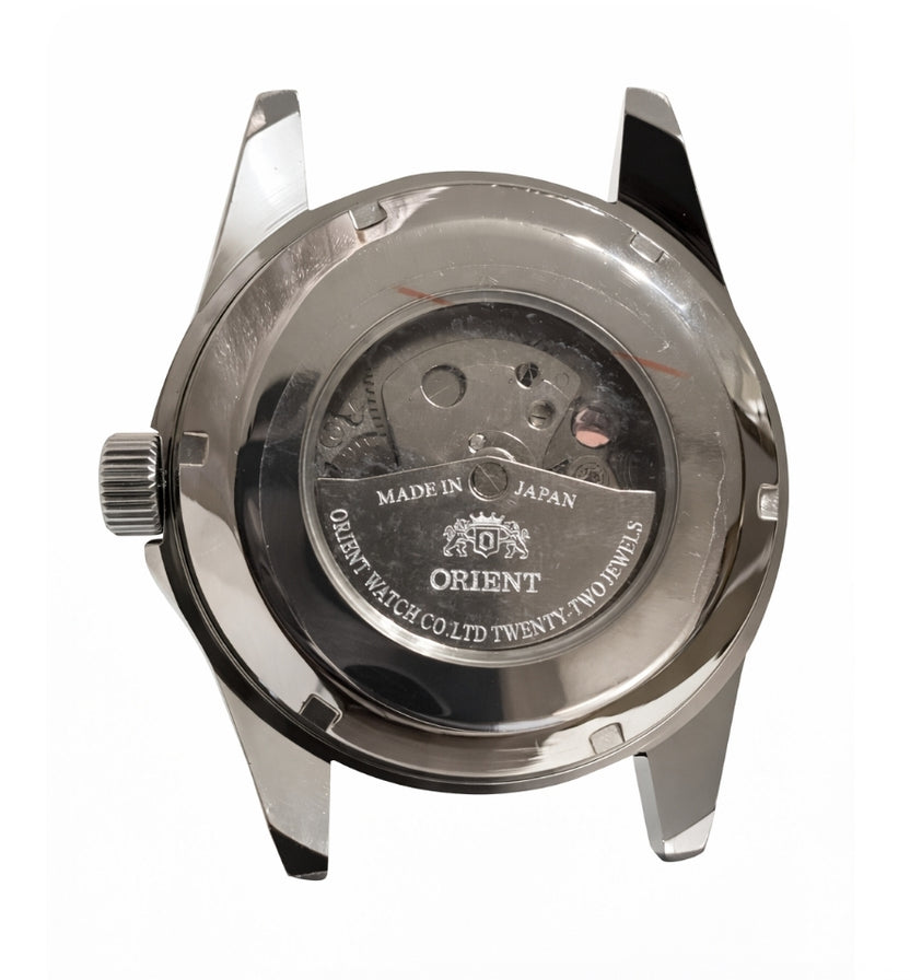 Orient Men's Automatic Open Heart Watch Blue Dial Stainless Steel Dress Casual 30M